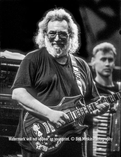 Jerry Garcia & Bruce Hornsby - Grateful Dead - Shoreline Amphitheatre, Mountainview, CA - 8.17.91 A - Bob Minkin Photography
