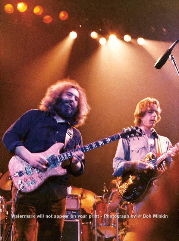 Jerry Garcia and Bob Weir -  Grateful Dead - Winterland, San Francisco, CA - 12.29.77 - Bob Minkin Photography