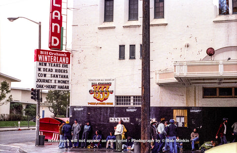 Winterland Marquee - Grateful Dead - San Francisco, CA - 12.29.77 - Bob Minkin Photography