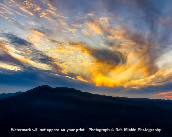 Fiery Sky over Mt. Tamalpais - Bob Minkin Photography