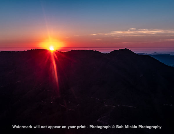Last light over Mt. Tamalapais - Bob Minkin Photography