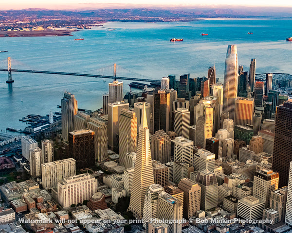 Downtown San Francisco at Sunset - Bob Minkin Photography