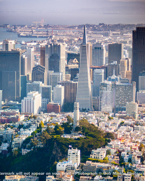 San Francisco's Coit Tower and the Transamerica Pyramid - Bob Minkin Photography