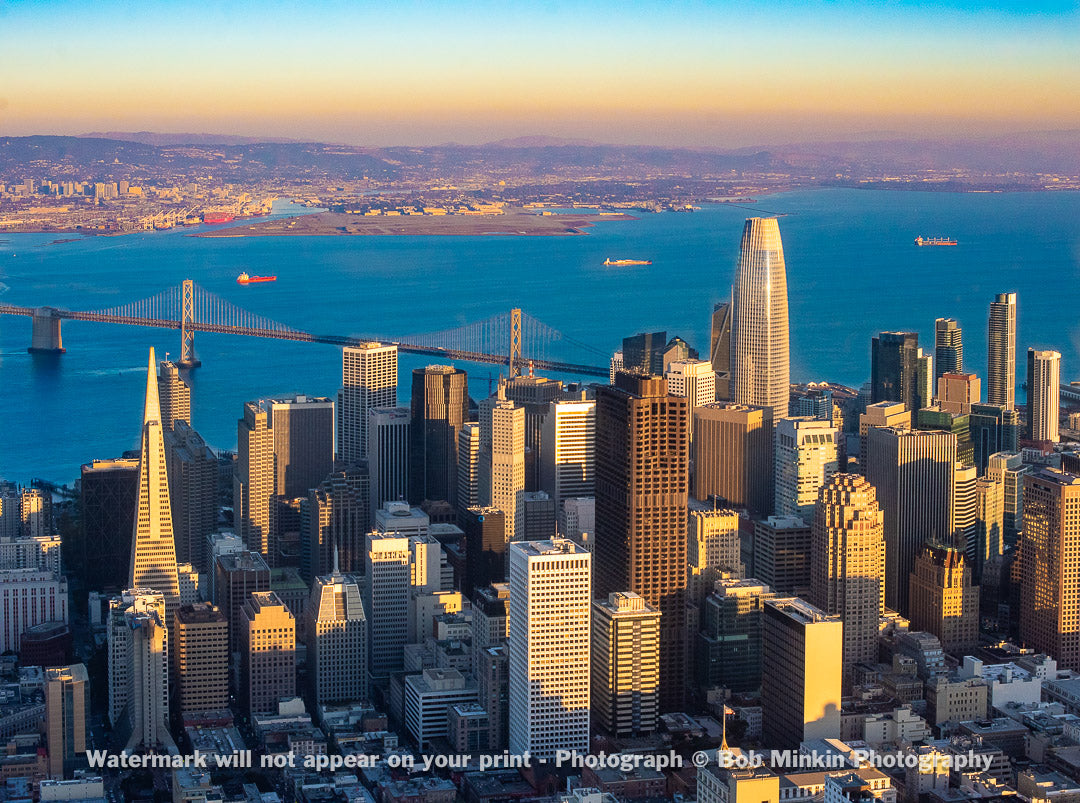 Downtown San Francisco at Sunset - Bob Minkin Photography