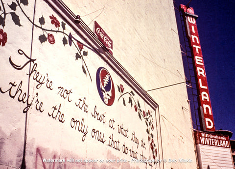 Winterland Marquee - San Francisco, CA - August 1982 - Bob Minkin Photography
