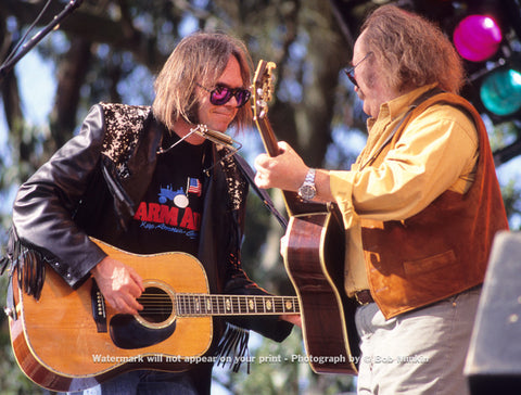 Neil Young and David Crosby - Golden Gate Park, San Francisco, CA - 11.3.91 - Bob Minkin Photography
